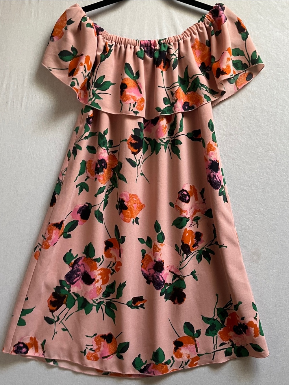Wilfred Aritzia Neuchatel Off Shoulder Floral Ruffle Mini Dress XS